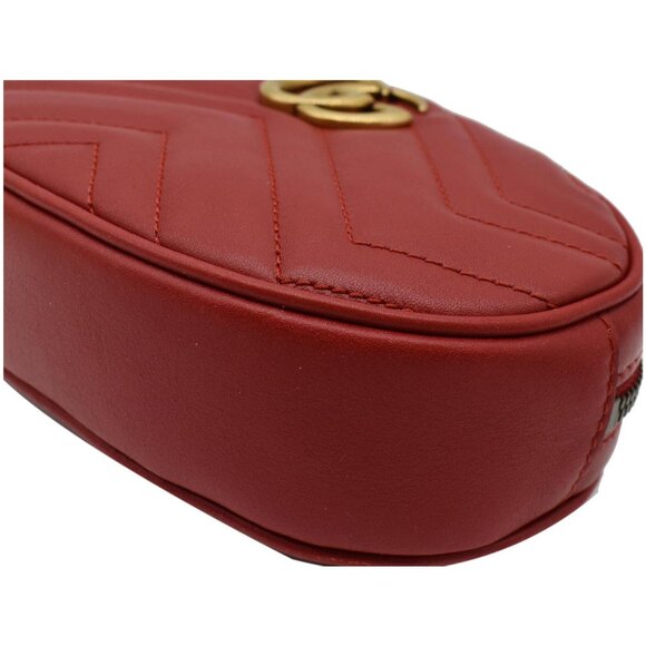 Gucci  GG Marmont Matelasse Leather Belt Bag Red 476434 main image 4